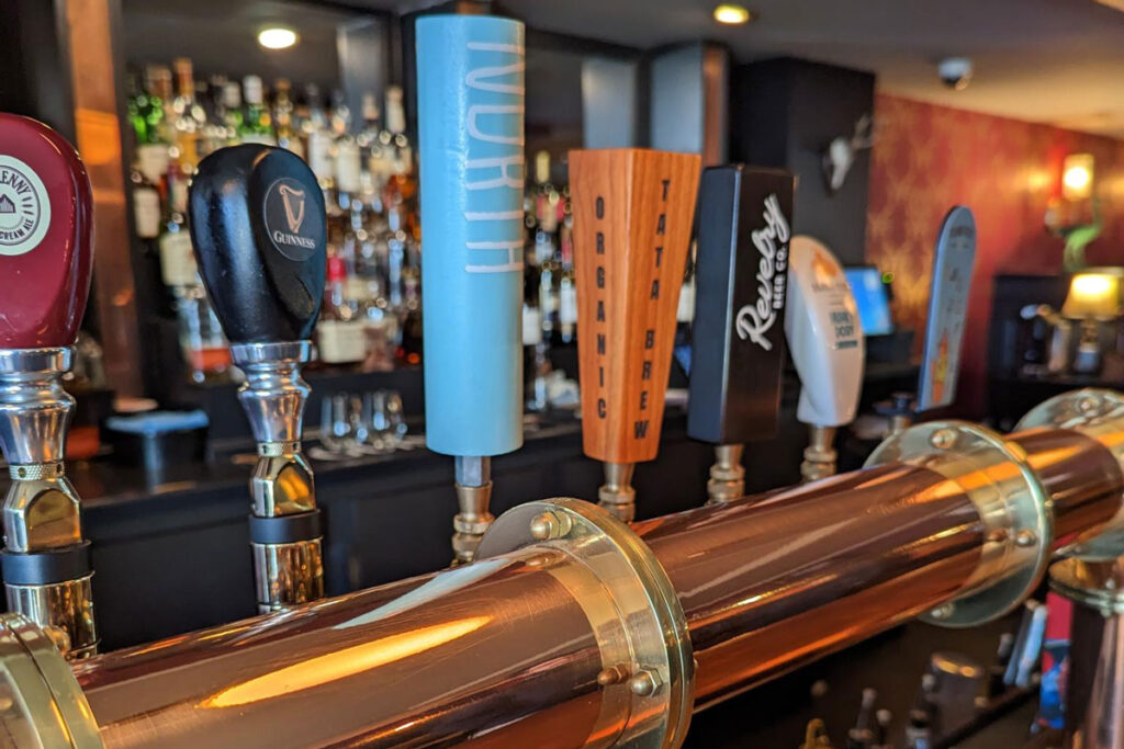 Photo of draught beer taps at Quinn's Arms on Quinpool Road